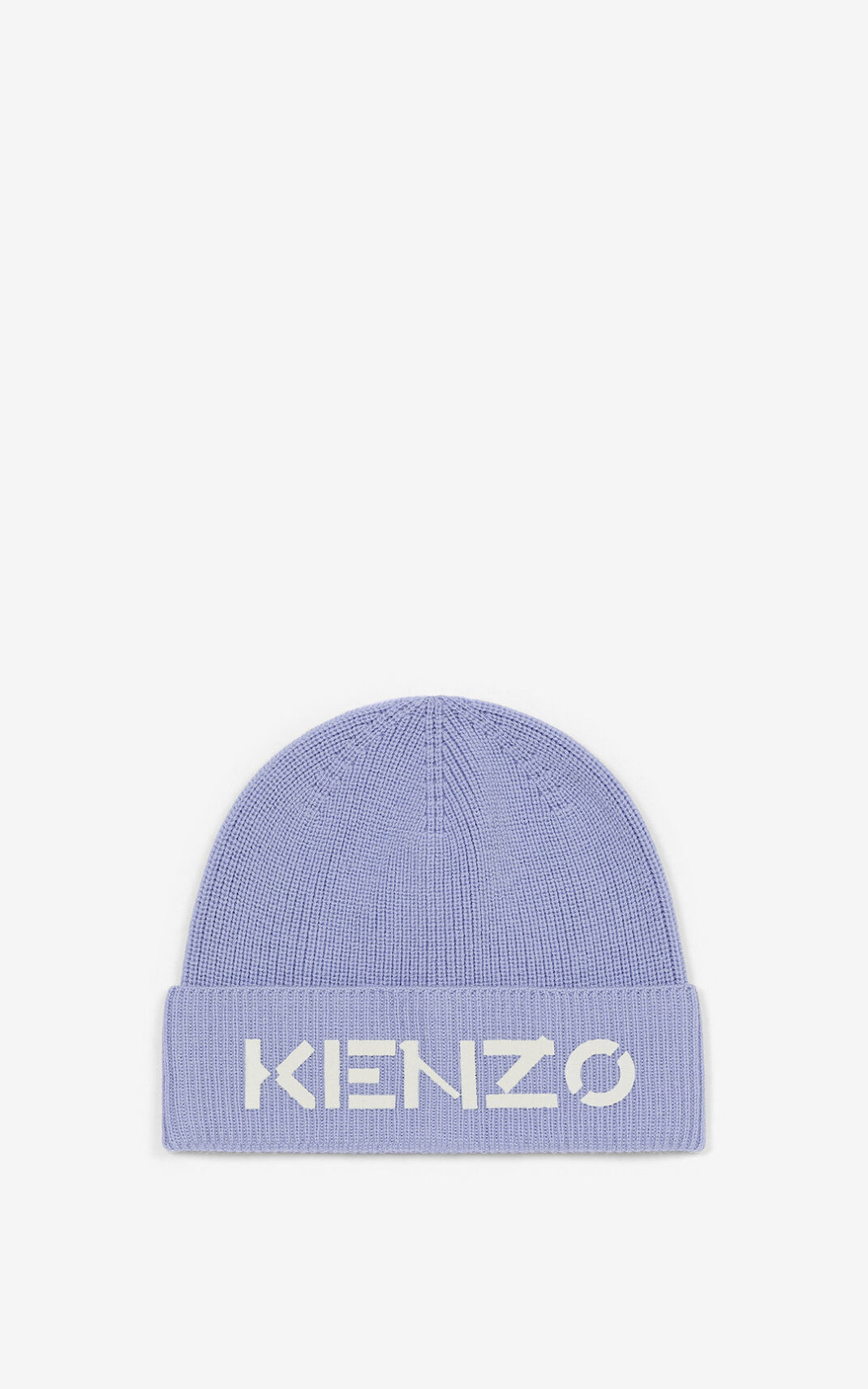 Bonnet Kenzo Femme Logo knit Bleu Clair XQEAG-7826